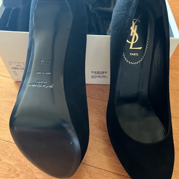 Yves saint Laurent Gisele black suede pump new - Picture 10 of 16